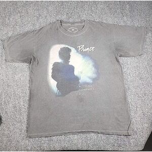 Prince‎ Nothing Compares 2 U Shirt M L Tattered Trashed Distressed Gray Concert